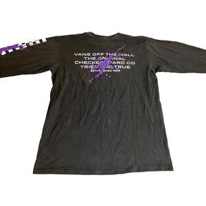 Vans Off The Wall Shirt Adult Medium Black Checkered Board Classic Fit Mens‎